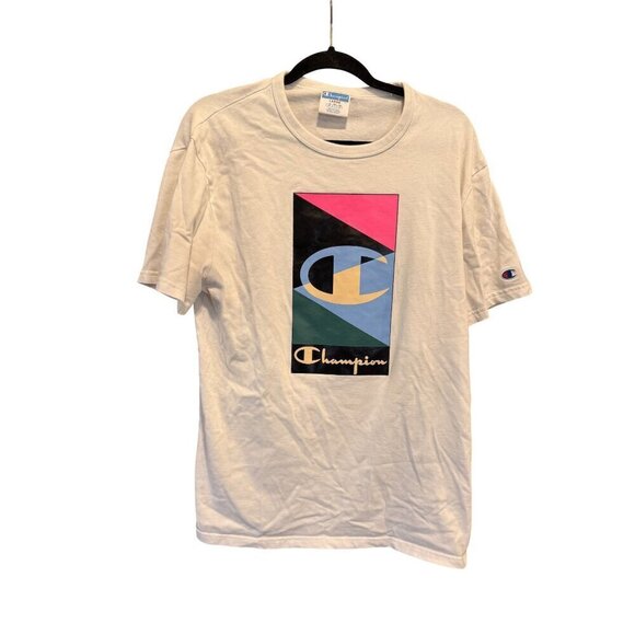 Champion Large Graphic T-Shirt With Colorful Logo Design Men's Size Large - Picture 1 of 6